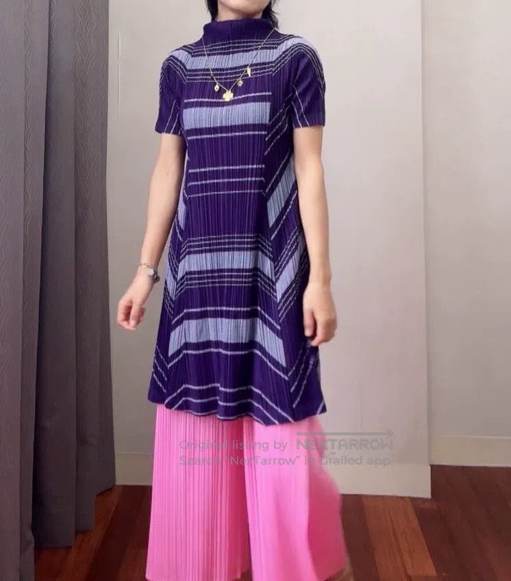 Issey Miyake Issey Miyake Purple Top Size L / US 10 / IT 46 - 3 Thumbnail