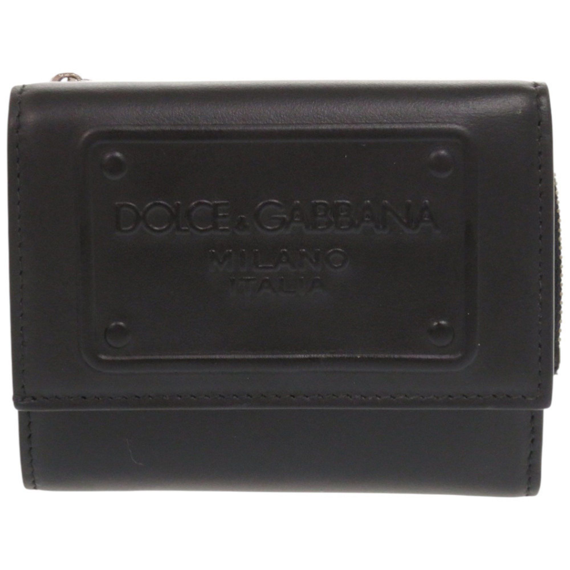 Dolce & Gabbana Dolce & Gabbana Leather Black Tri-fold Wallet 0658 DOLCE&GABBANA Size ONE SIZE - 1 Thumbnail