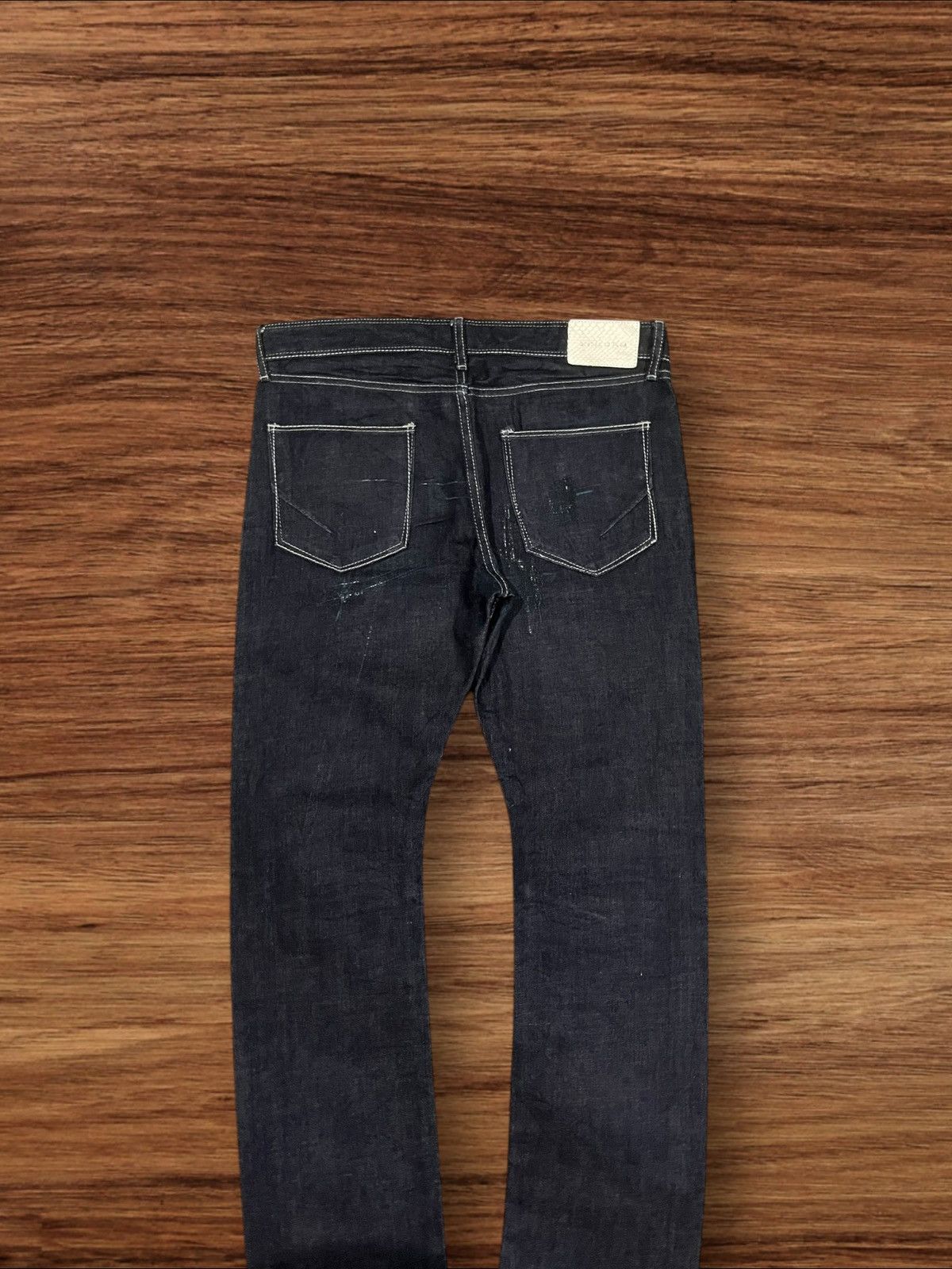 GOSTAR DE FUGA × If Six Was Nine × Le Grande Bleu (L.G.B.) Japanese Gostar De Fuga Dark Washed Selvedge Button Fly Jean Size US 32 / EU 48 - 9 Thumbnail
