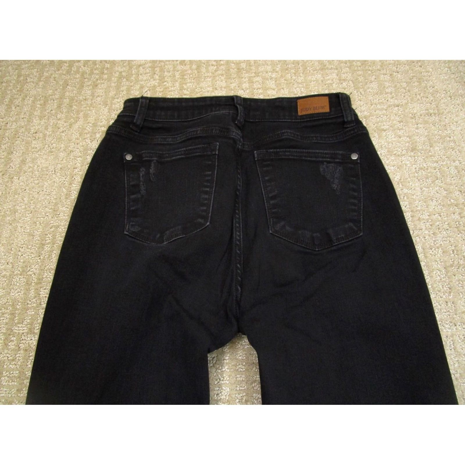 Vintage Judy Blue Jeans Women 28 Black High Rise Boyfriend Distressed Pants Stretch Jeans Size 28" / US 6 / IT 42 - 5 Thumbnail