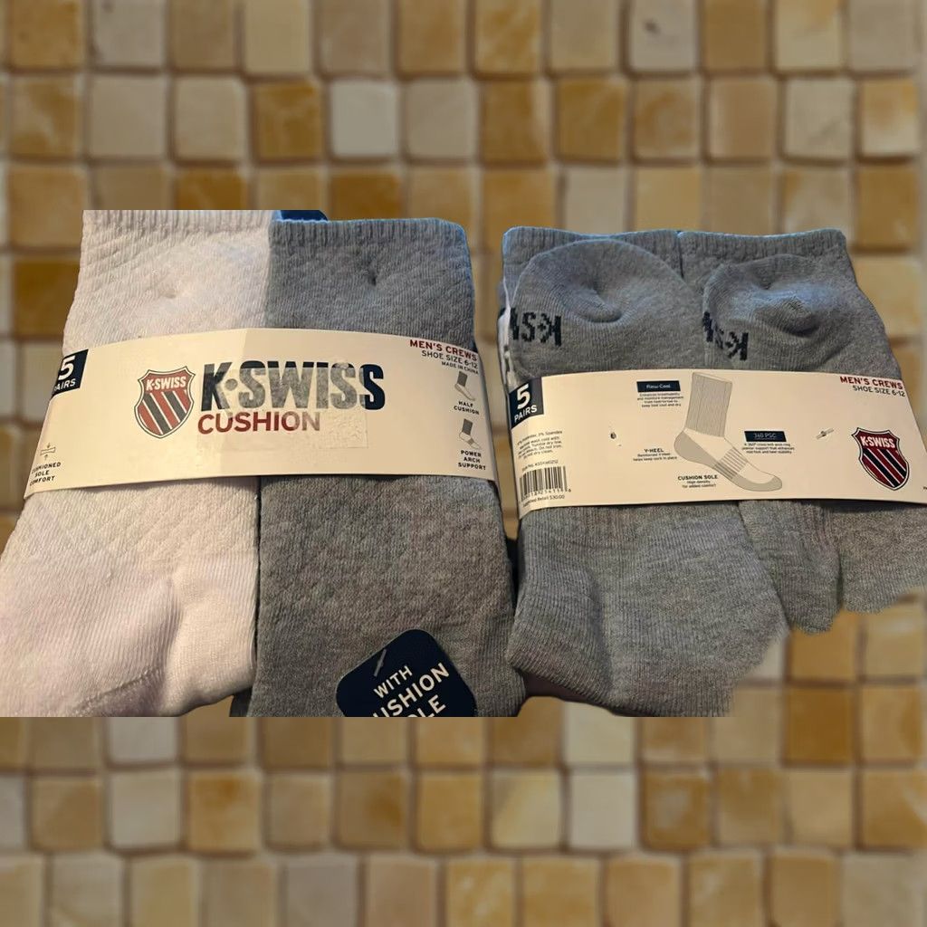 English Laundry ENGLISH LAUNDRY 5 Pairs Mens Dress Crew Socks 6-12 Black White Mid Calf Polyester Machine Washable Casual Size ONE SIZE - 1 Preview