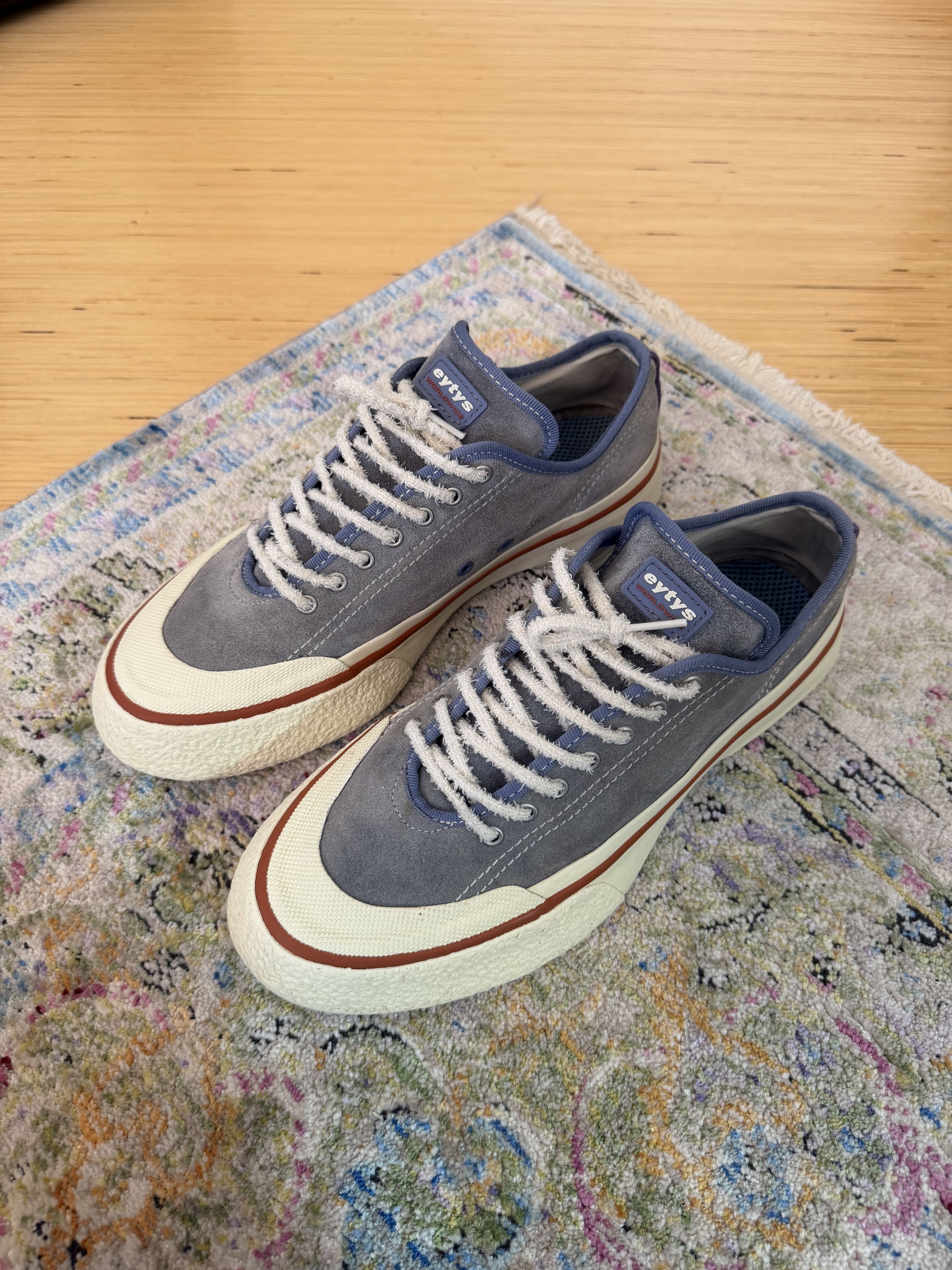 Eytys Eytys Laguna Blue Denim Sneakers Size US 12 / EU 45 - 3 Thumbnail
