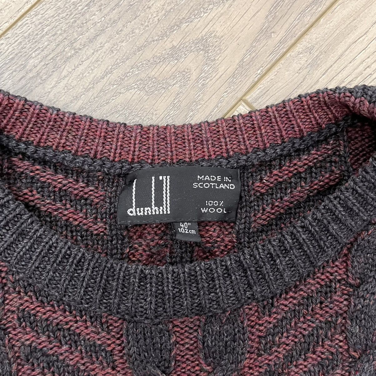 Alfred Dunhill Dunhill Made in Scotland Pure New Wool Cable Knit Jumper Size US L / EU 52-54 / 3 - 3 Thumbnail