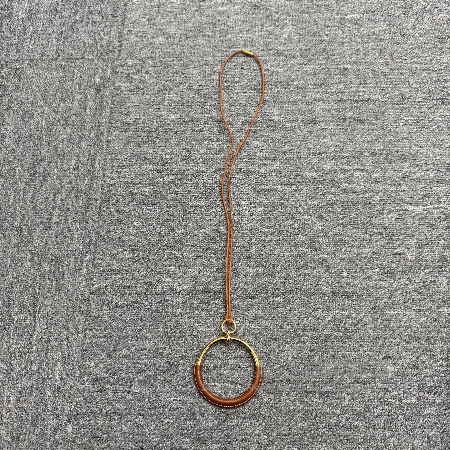 Hermes Hermes Ring-shaped leather necklace| Size ONE SIZE - 1 Thumbnail