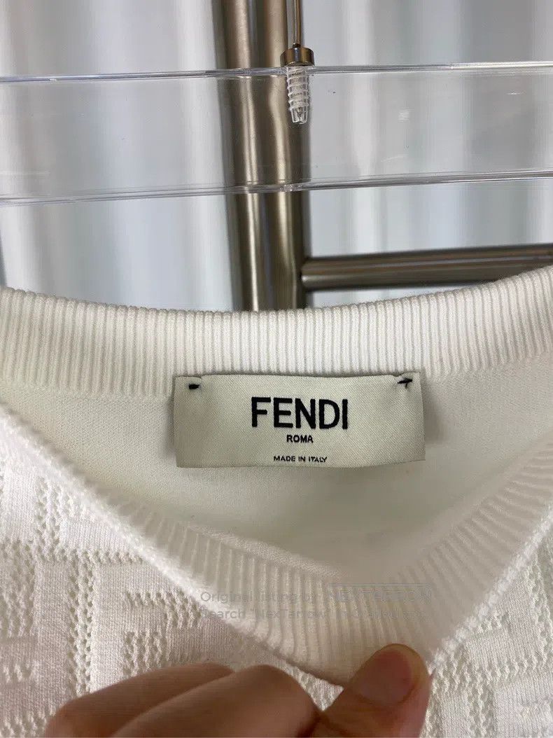 Fendi Fendi Full-length white knit dress with spring/summer 2023 Size 24" / US 00 / IT 34 - 5 Thumbnail