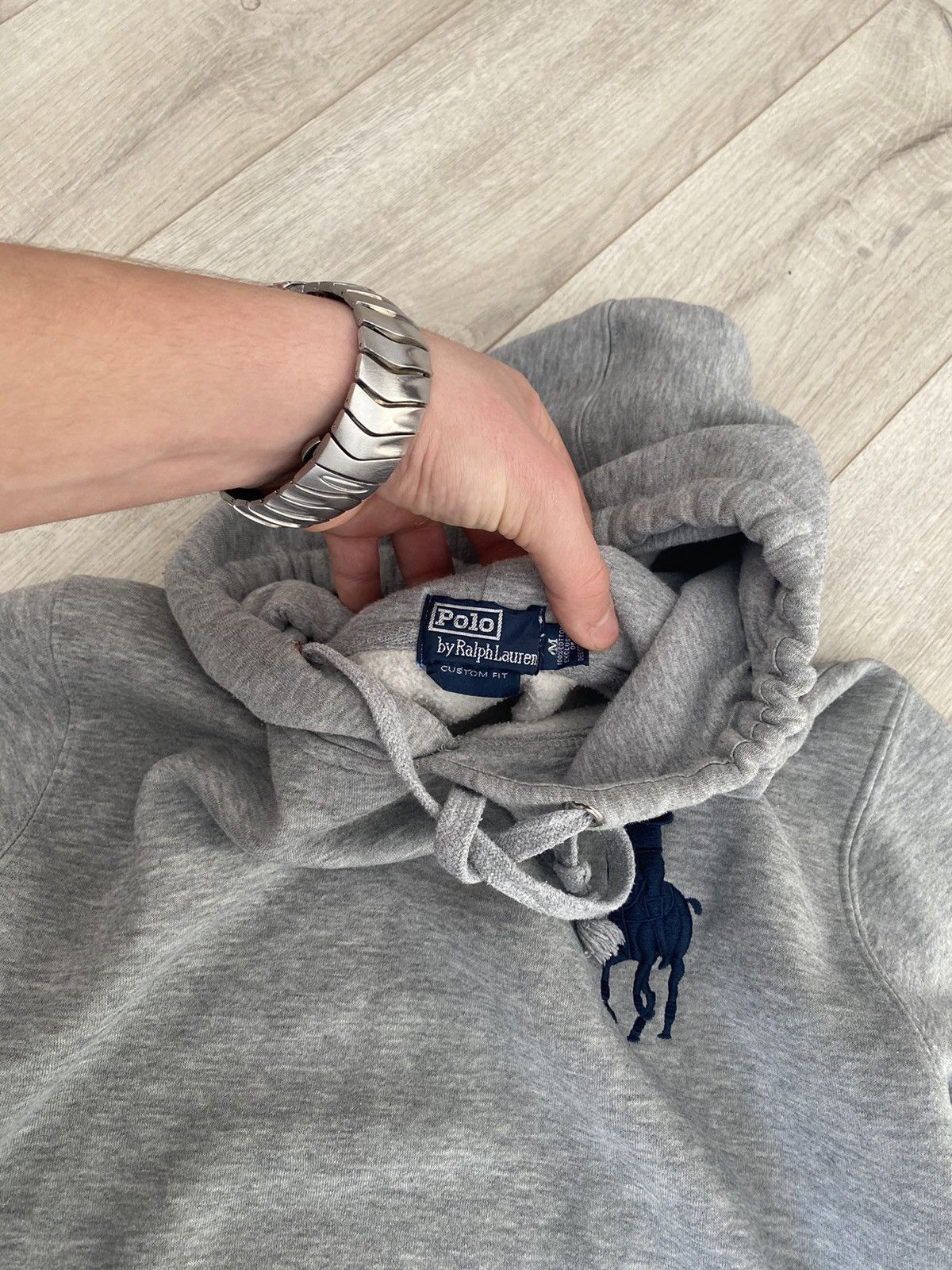 Polo Ralph Lauren Polo Ralph Lauren Vintage Hoodie Baggy 3 Big Pony Gray Size US S / EU 44-46 / 1 - 5 Thumbnail