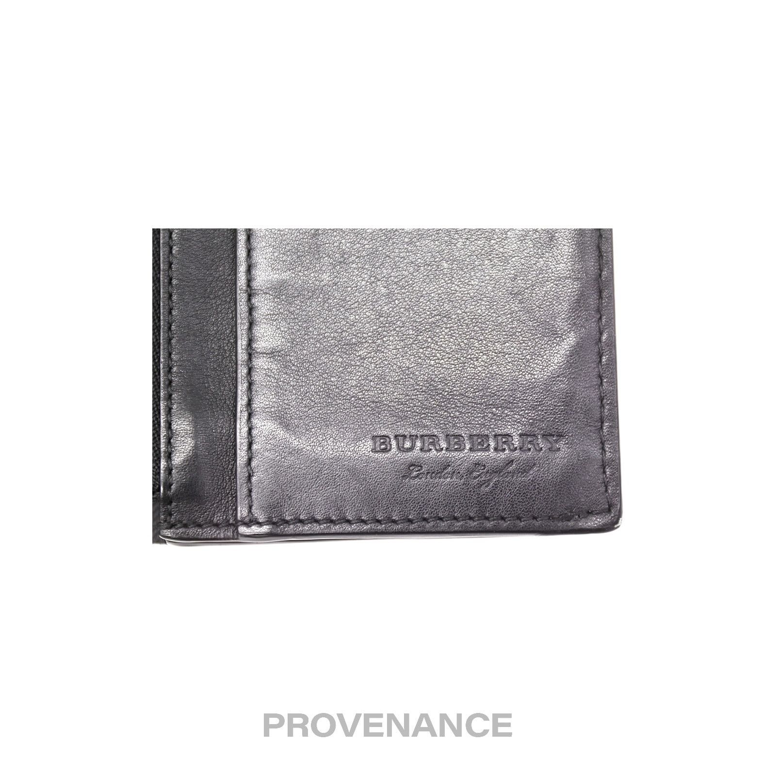 Burberry 🔴 Burberry Logo Long Wallet - Black Leather Size ONE SIZE - 8 Thumbnail