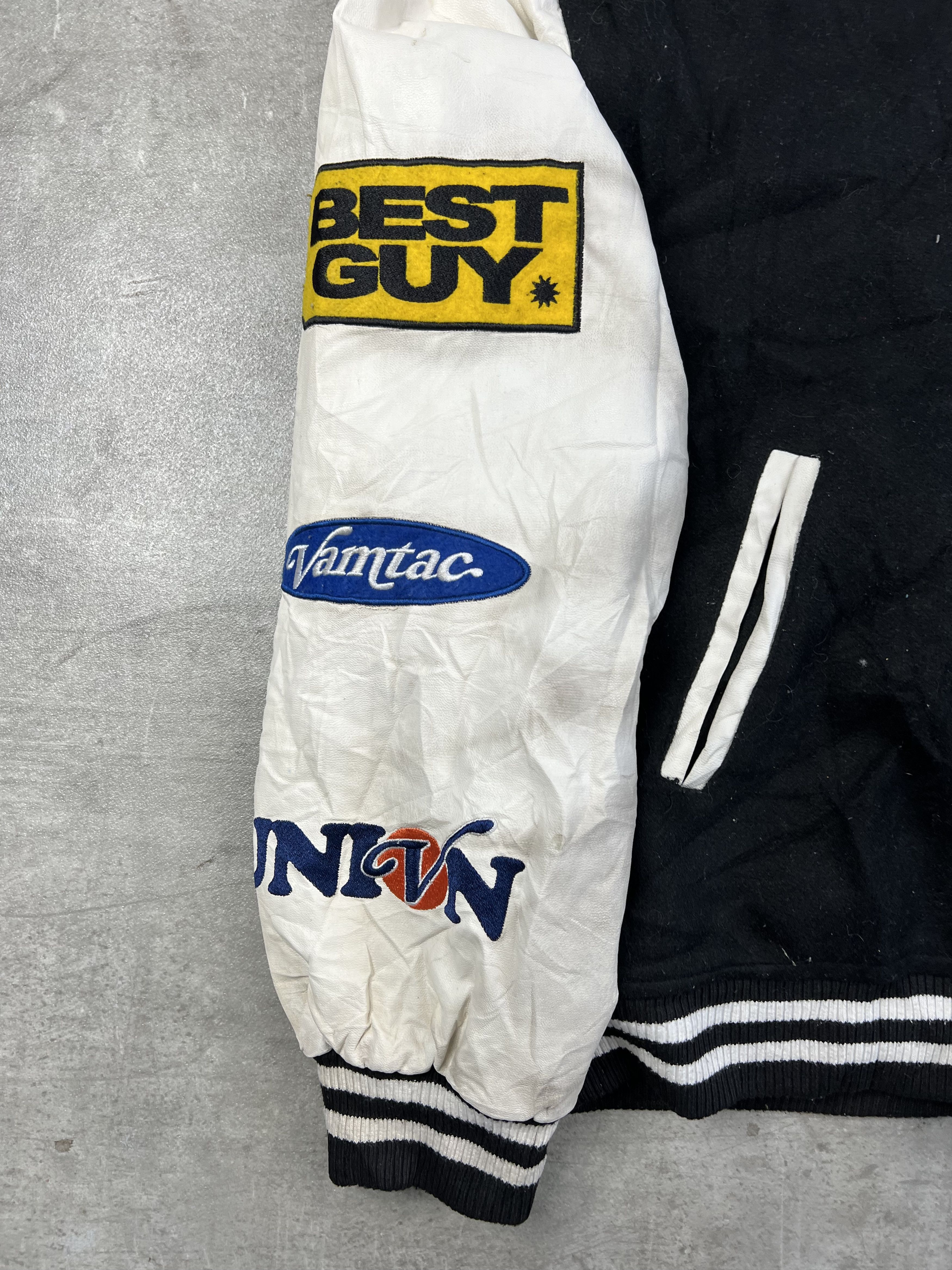 Other RACING VARSITY JACKET BLACK WHITE Size US M / EU 48-50 / 2 - 5 Thumbnail