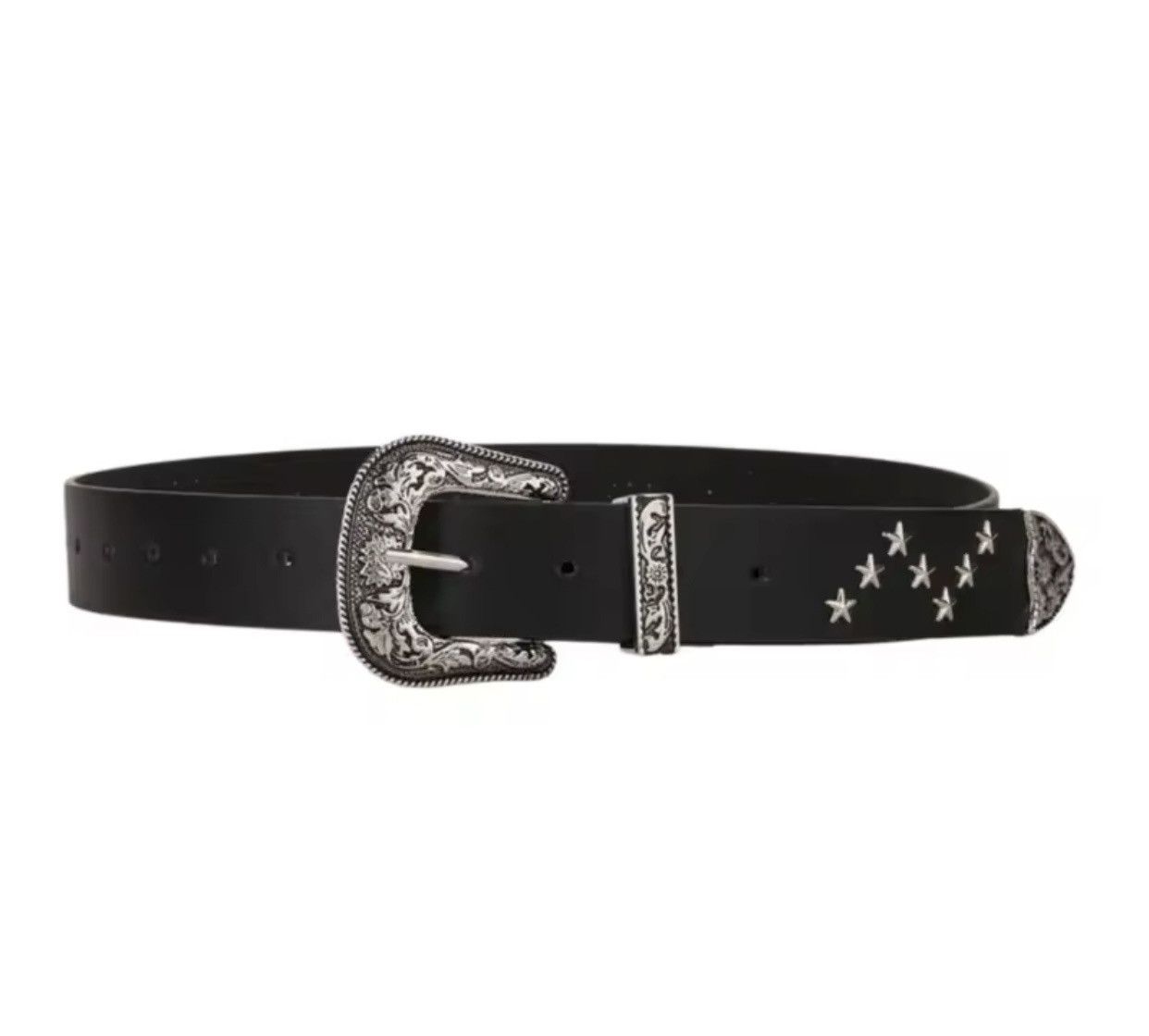 Cowboy Equipment × Vintage vintage black american western cowboy boho star studded belt Size ONE SIZE - 2 Thumbnail