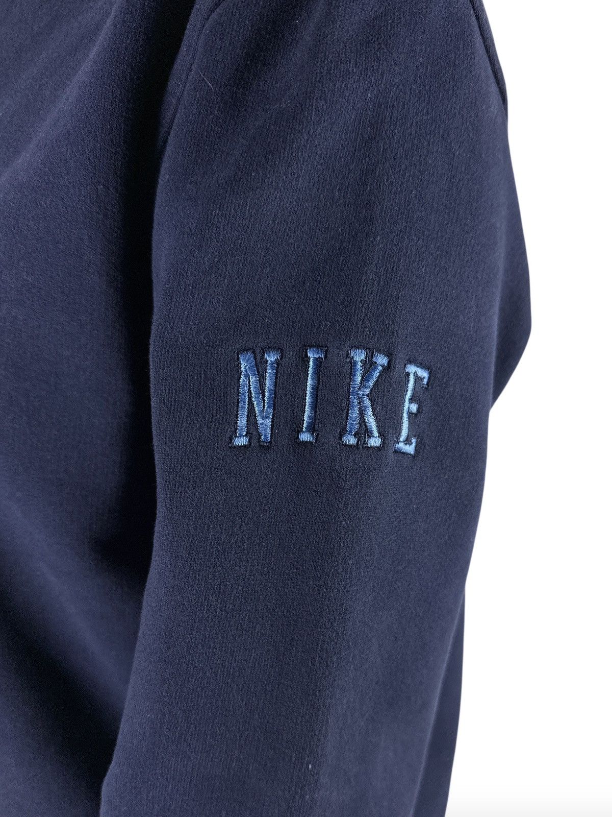 Nike Vintage 90’s Nike Big Logo Swoosh 1/4 Zip Pullover Hooded Size M / US 6-8 / IT 42-44 - 5 Thumbnail