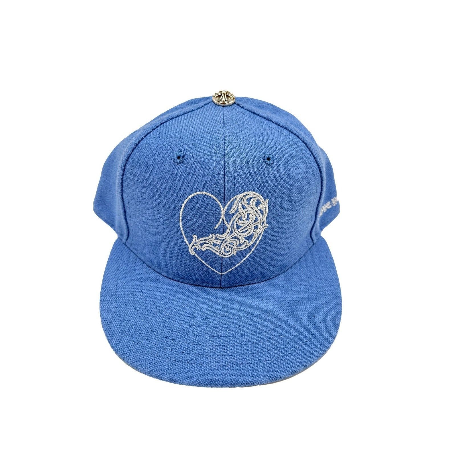 Chrome Hearts CH CHROME 7 3/8 HEARTS BLUE HEART HAT LOVE YOU FITTED Size ONE SIZE - 2 Thumbnail