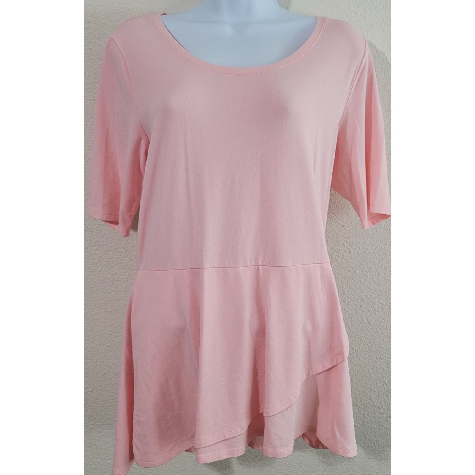 Isaac Mizrahi Isaac Mizrahi Pink Peplum Top XS Short Sleeves Ruffled Size XS / US 0-2 / IT 36-38 - 1 Thumbnail
