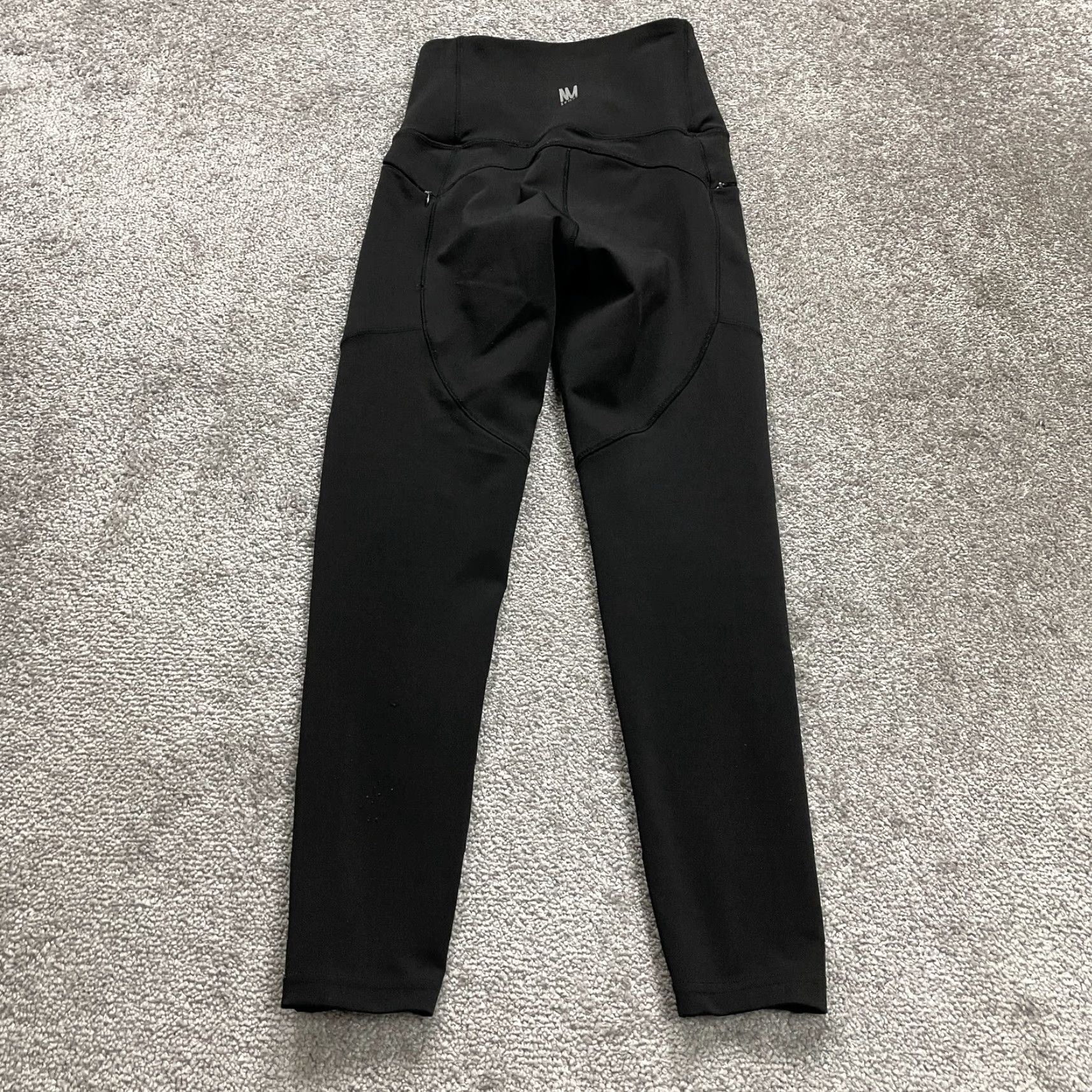 Nicole Miller Nicole Miller Compression Leggings Women Small Black Zip Pockets Active 24x24.5 Athletic Slim Leggings Womens Black 24x24.5 Size 28" / US 6 / IT 42 - 2 Thumbnail