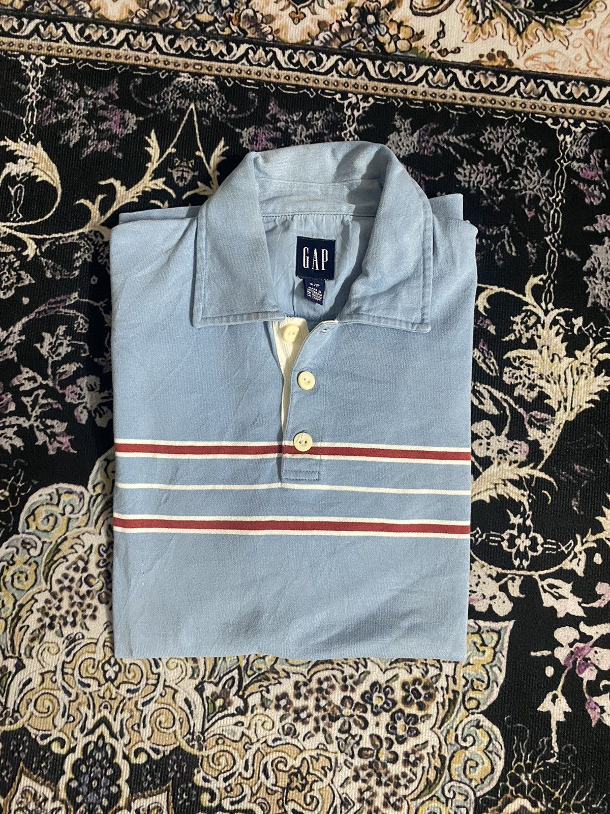 Gap × Japanese Brand Gap Colar Tshirt Stripe 🚀 Size US M / EU 48-50 / 2 - 1 Thumbnail