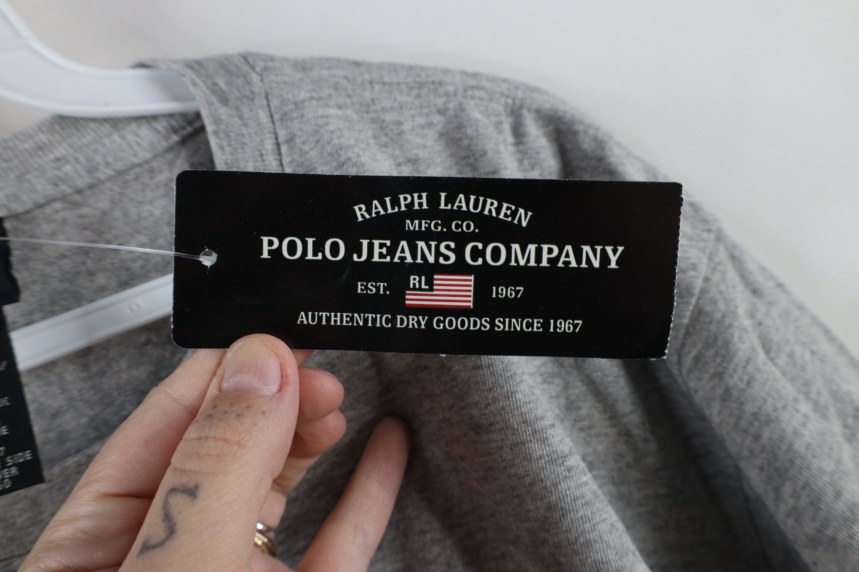 Ralph Lauren × Vintage Deadstock Vintage 90s Ralph Lauren Spell Out T-Shirt Gray Size US M / EU 48-50 / 2 - 5 Thumbnail