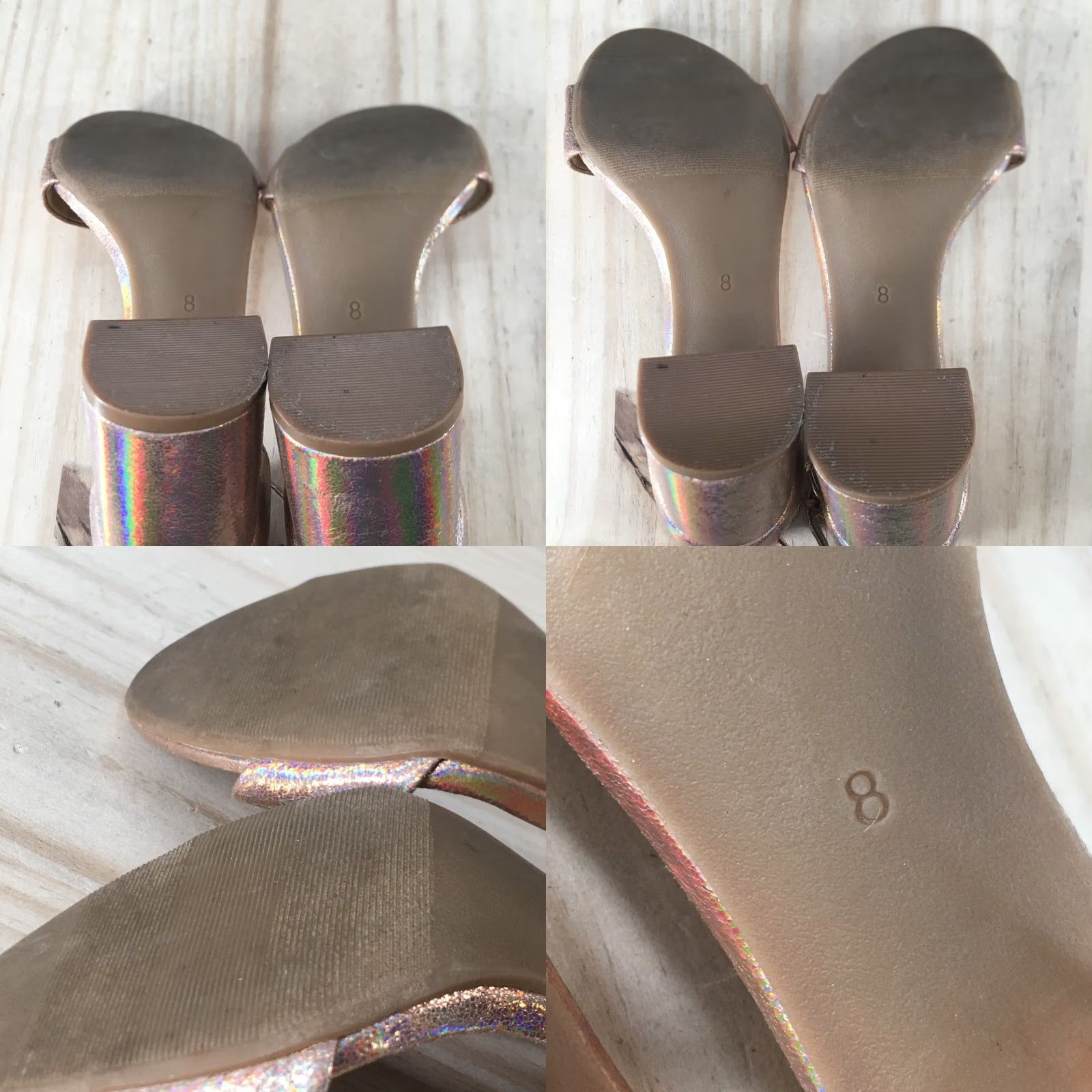 Old Navy Old Navy Sandal Womens 8 Rose Gold Ankle Strap Multicolor Block Heels Casual Size US 8 / IT 38 - 9 Thumbnail
