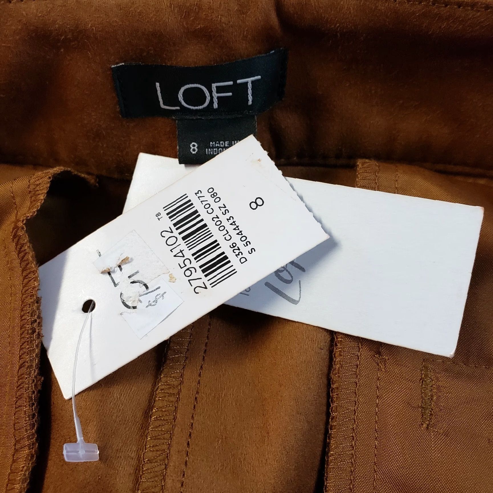 Loft LOFT Ann Taylor Womens Faux Suede Pants Size 8 Brown Mid Rise Inseam 27" Regular Size 30" / US 8 / IT 44 - 6 Thumbnail