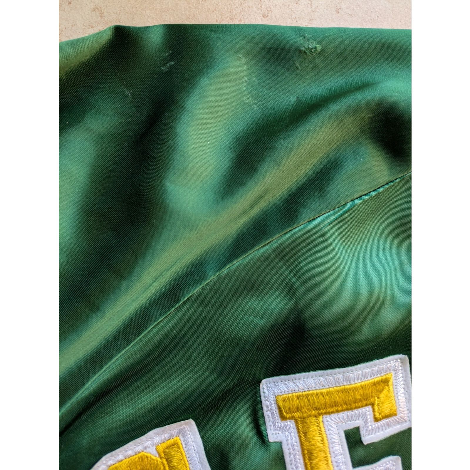 NBA × Starter Boston Celtics 80s CHALK LINE satin bomber L NBA vtg St Pats Size US XL / EU 56 / 4 - 6 Thumbnail