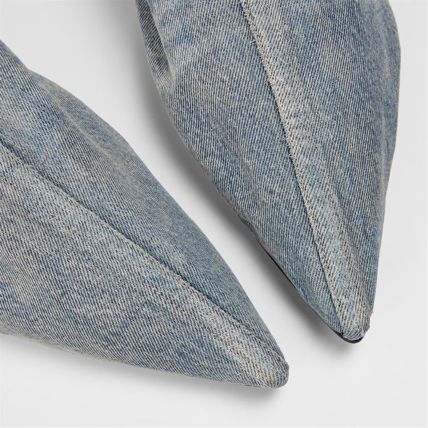 Balenciaga o1g2r1mq0226 Pointed Denim Slip-On Mules In Blue Size US 7.5 / EU 40-41 - 3 Thumbnail