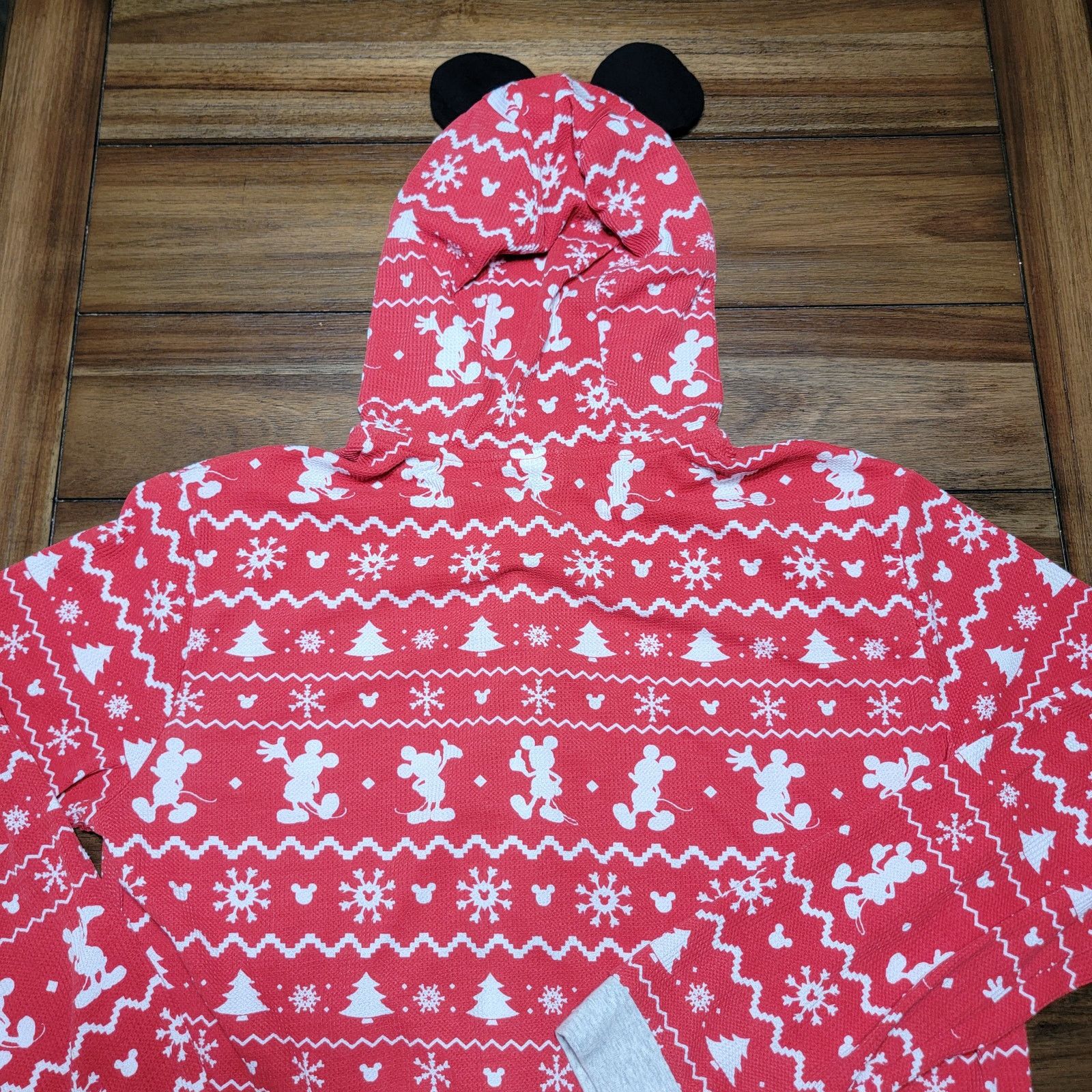 Disney Disney Christmas Mickey Hooded Long Johns w/ Pockets - Large Size L / US 10 / IT 46 - 4 Thumbnail