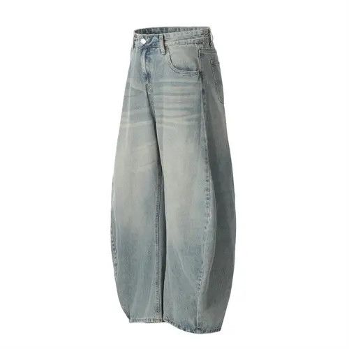 Japanese Brand × Jean Men's street loose washed simple versatile scimitar jeans Size US 32 / EU 48 - 2 Thumbnail