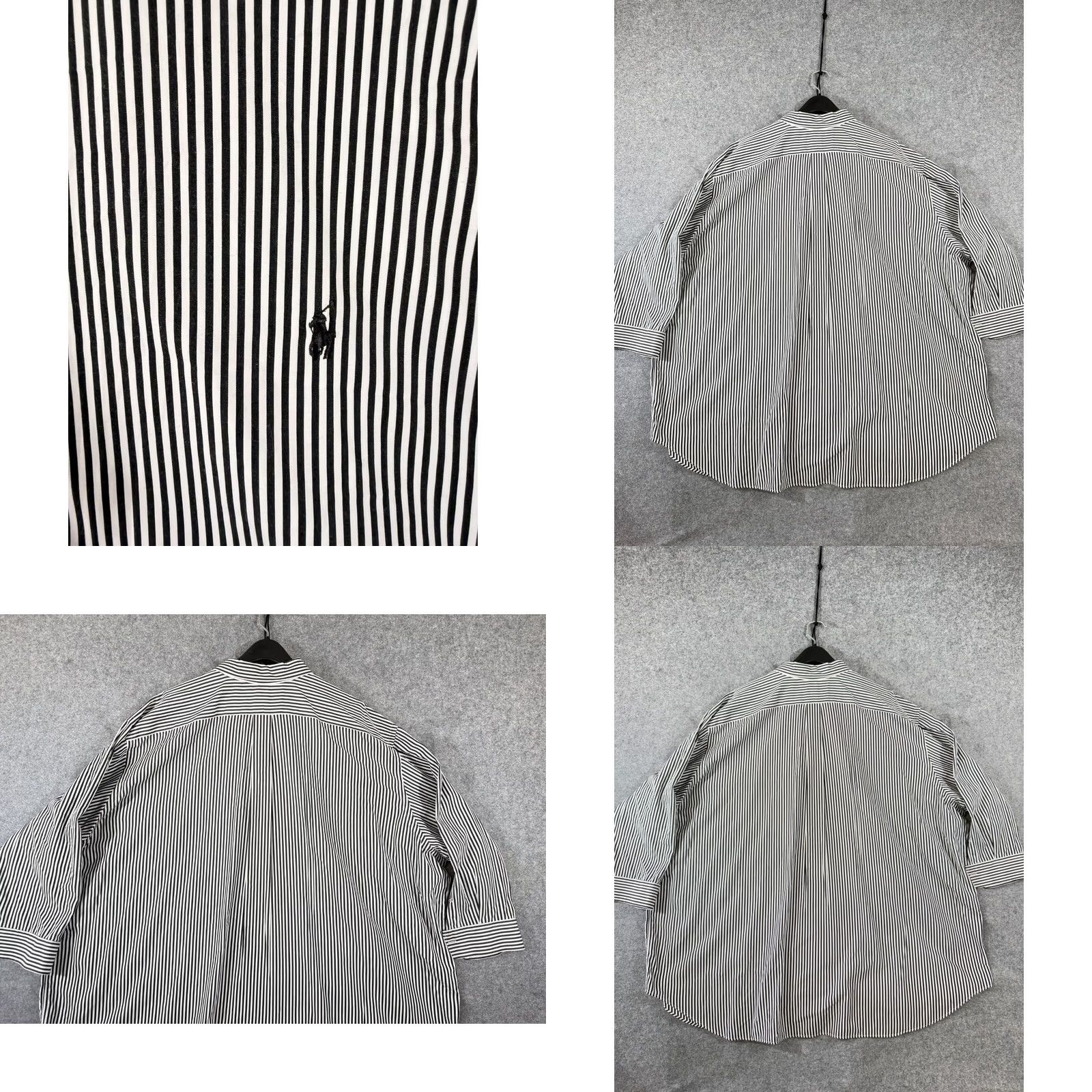 Ralph Lauren Ralph Lauren Shirt Mens 4XB Big Black Striped 3/4 Sleeve Button Down Pony Logo Shirt Size US XXL / EU 58 / 5 - 8 Thumbnail