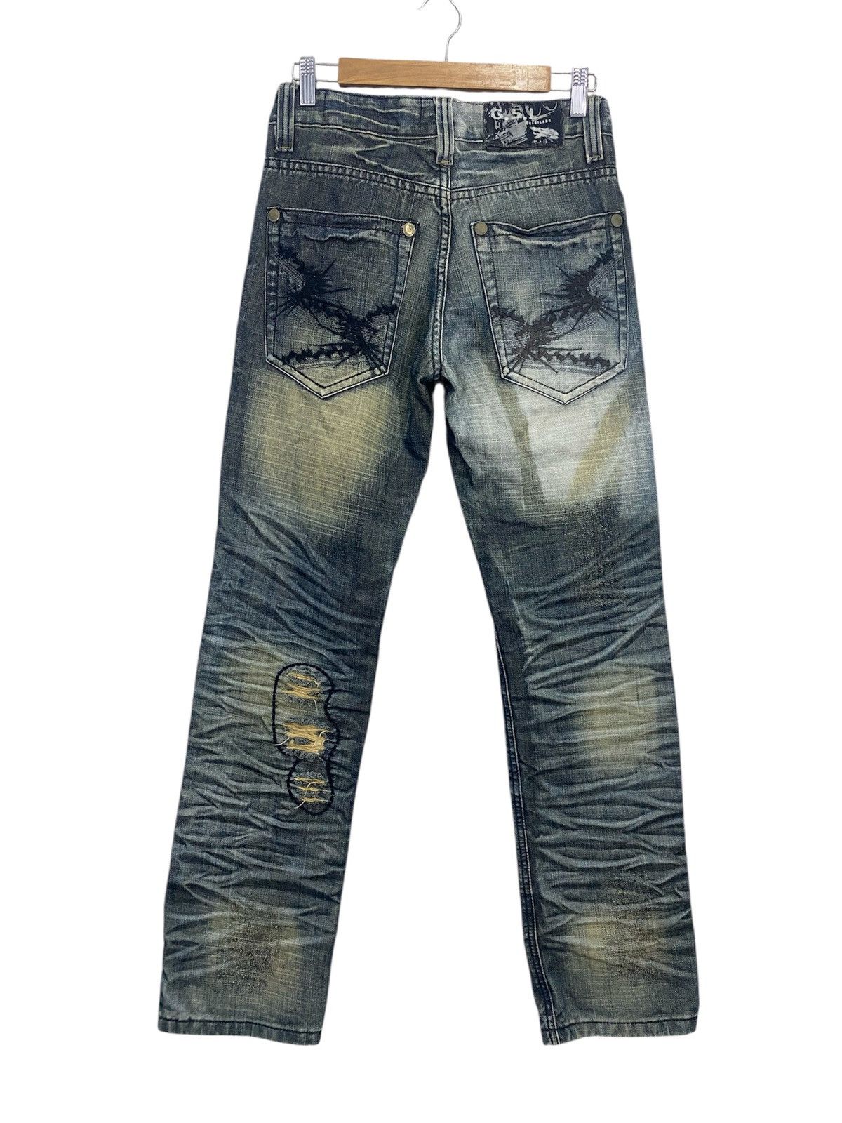 Japanese Brand These jeans feature a distressed and punk-inspired design, Size US 30 / EU 46 - 2 Thumbnail