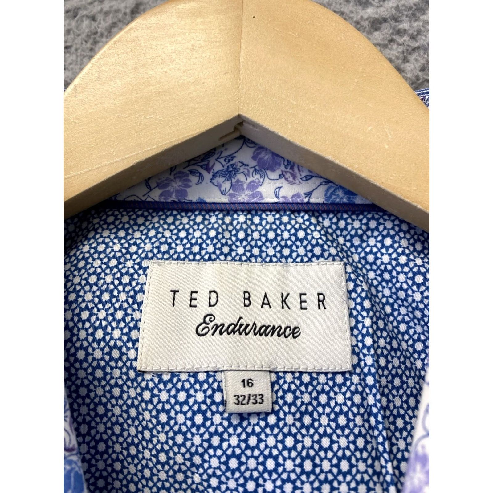 Ted Baker Ted Baker Button Shirt Men 16 32/33 Long Sleeve Dress Shirt Blue Size US L / EU 52-54 / 3 - 5 Thumbnail