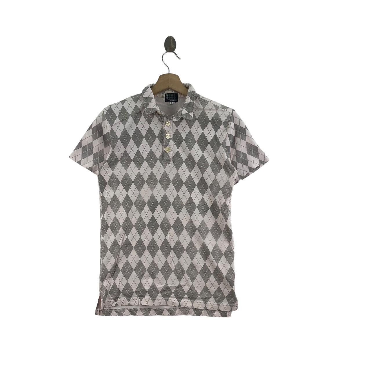 Takeo Kikuchi Vintage TAKEO KIKUCHI JAPAN Argyle Polo Tee Shirt Top Office Size S / US 4 / IT 40 - 1 Thumbnail