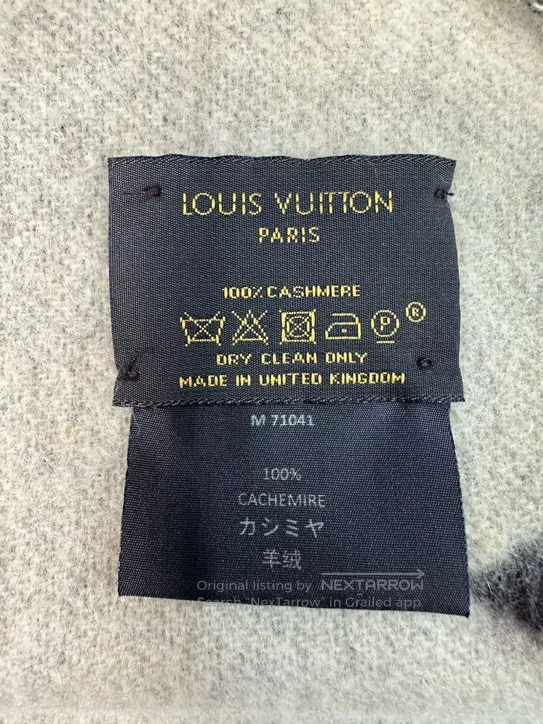 Louis Vuitton Louis Vuitton Brown logo printed double face cashmere scar Size ONE SIZE - 4 Thumbnail
