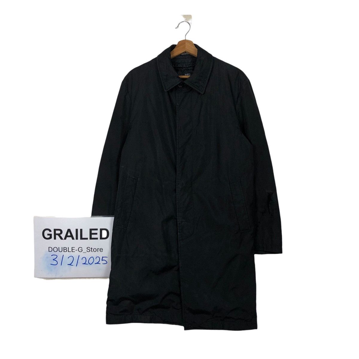 Yohji Yamamoto 📌Vintage Long Jacket Rich Black Ined Homme Basic Size US M / EU 48-50 / 2 - 1 Thumbnail