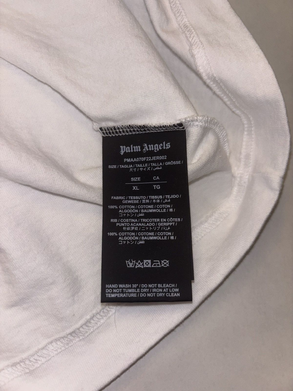 Palm Angels White Palm Angels Tee Size US XL / EU 56 / 4 - 2 Thumbnail