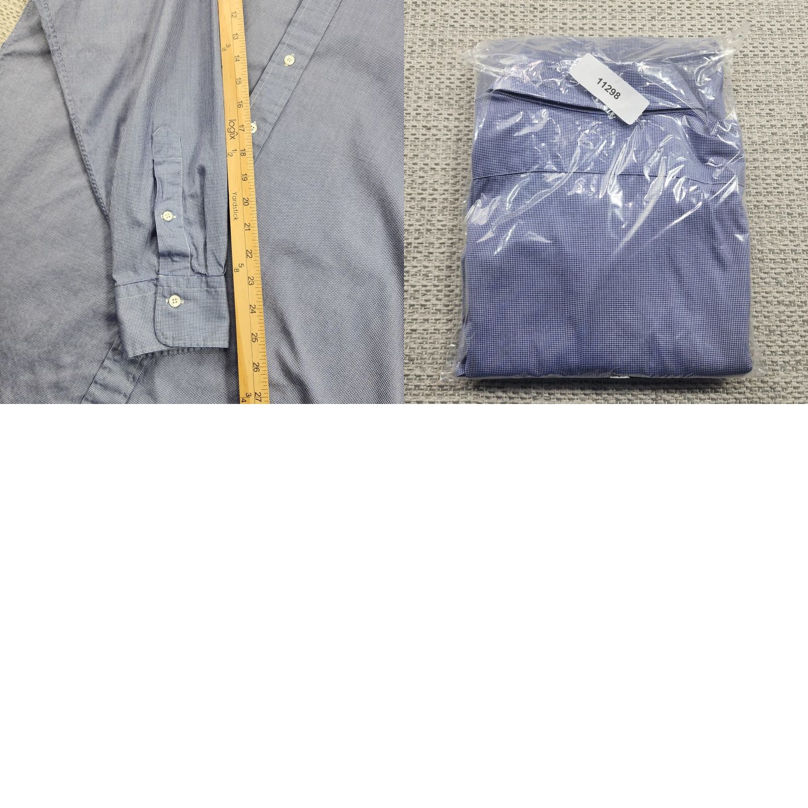 Polo Ralph Lauren Polo Ralph Lauren Shirt Mens 16.5 35 Blue Micro Check Dress Button Down Estate Size 46R - 9 Thumbnail