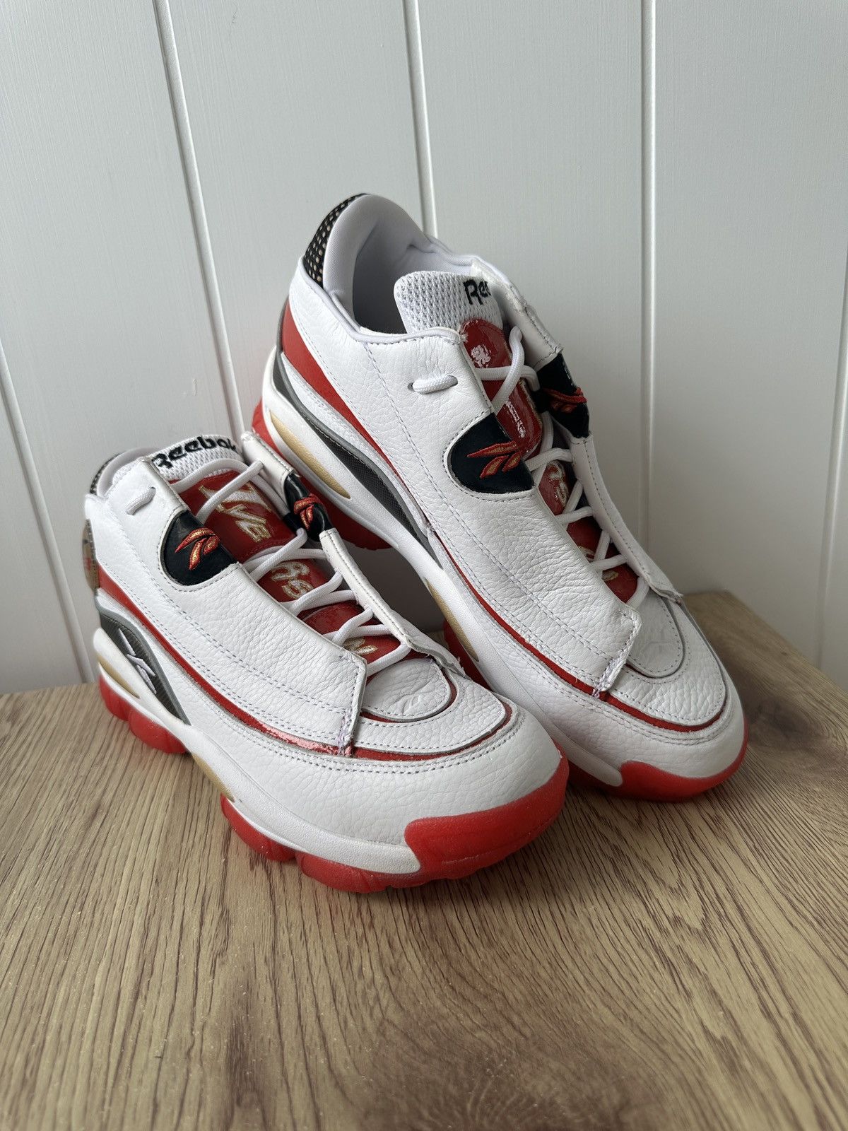 Reebok Reebok Answer IV (Allen Iverson) – White/Red/Gold Size US 10 / EU 43 - 1 Thumbnail