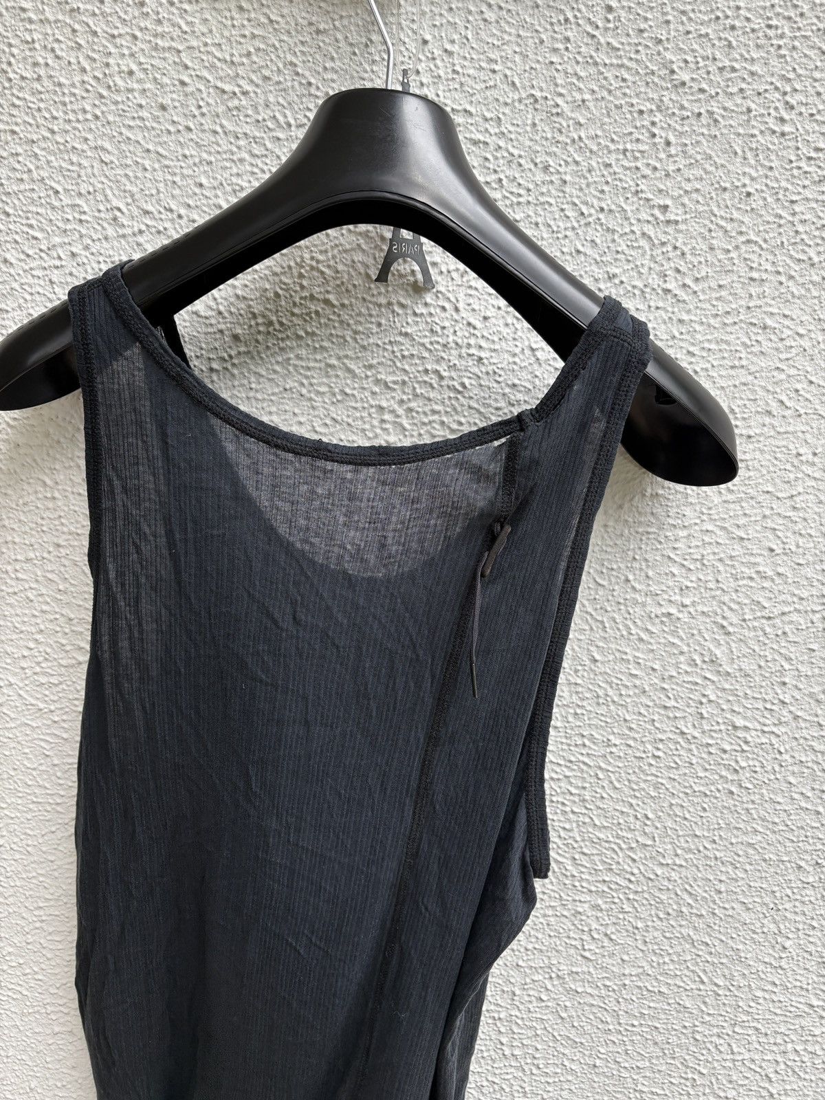 11 By Boris Bidjan Saberi Boris Bidjan Saberi Blue Destroyed Ribbed Tank Top Size US M / EU 48-50 / 2 - 3 Thumbnail