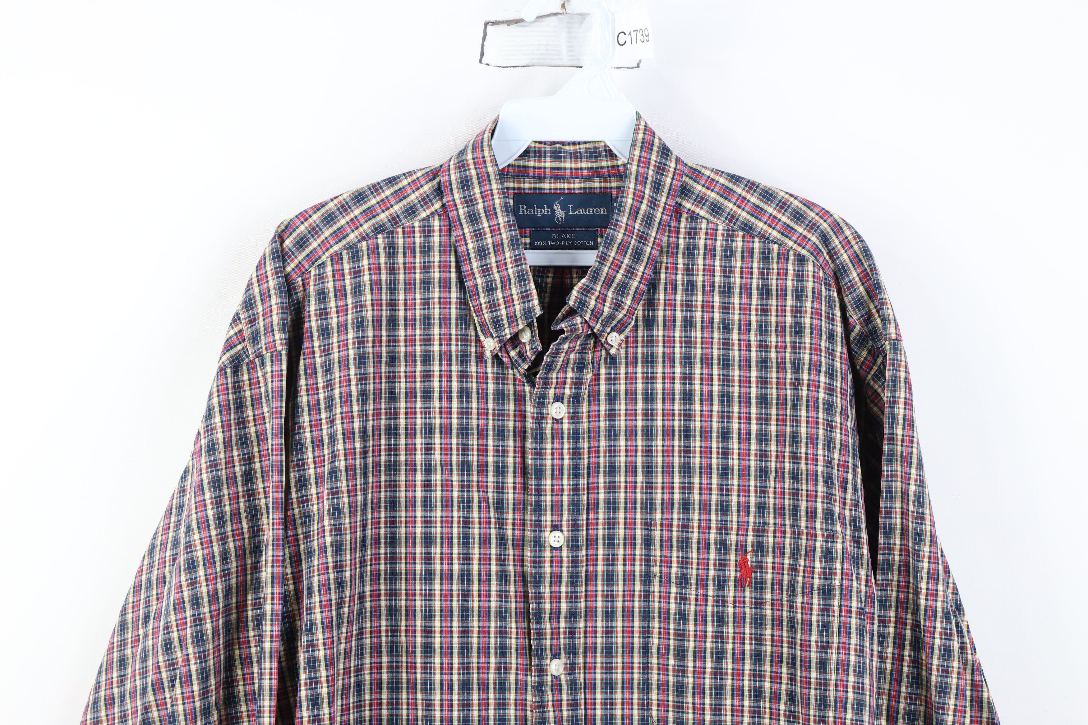 Polo Ralph Lauren Vintage 90s Ralph Lauren Rainbow Plaid Button Down Shirt Size US L / EU 52-54 / 3 - 2 Thumbnail