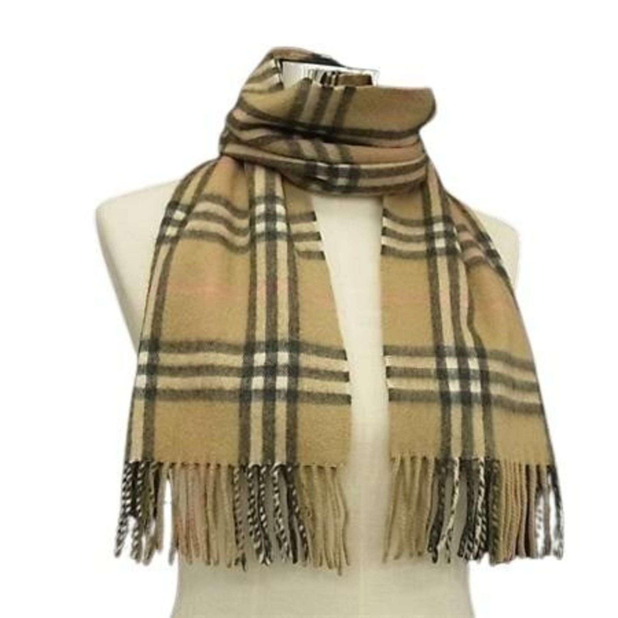 Burberry BURBERRY Nova Check Brown Cashmere Scarf for Men and Women Size ONE SIZE - 1 Thumbnail