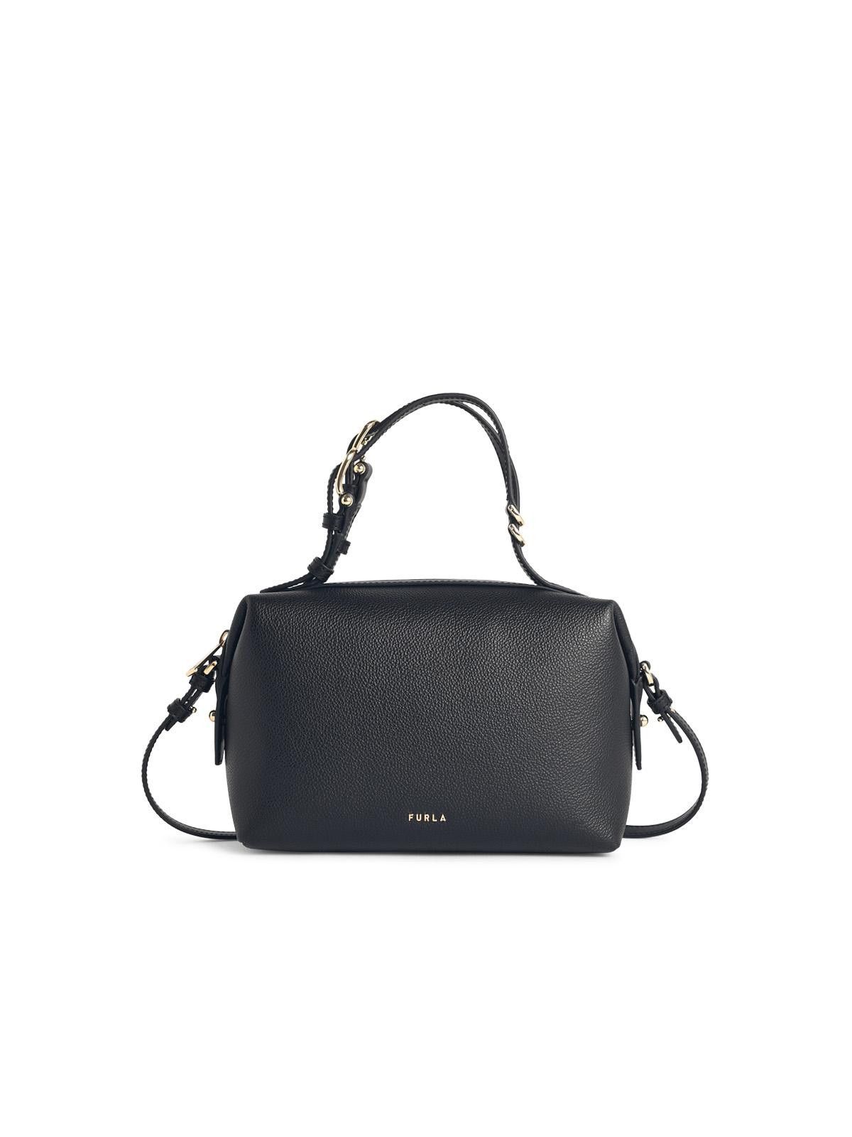 Furla FURLA 'Double Mini' Black Leather Bag Size ONE SIZE - 1 Thumbnail