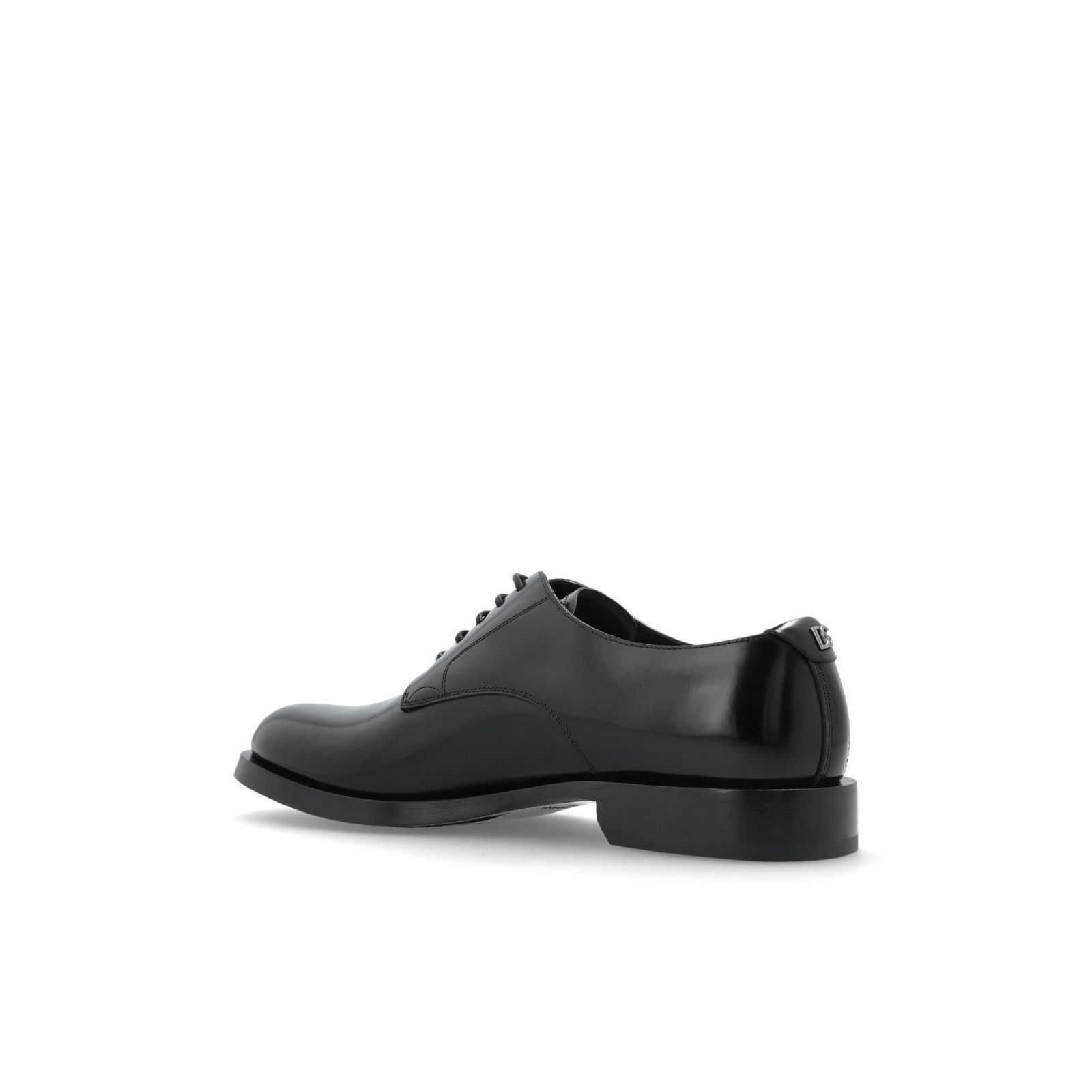 DOLCE&GABBANA Derby Black Leather Elegant Shoes New & Authen