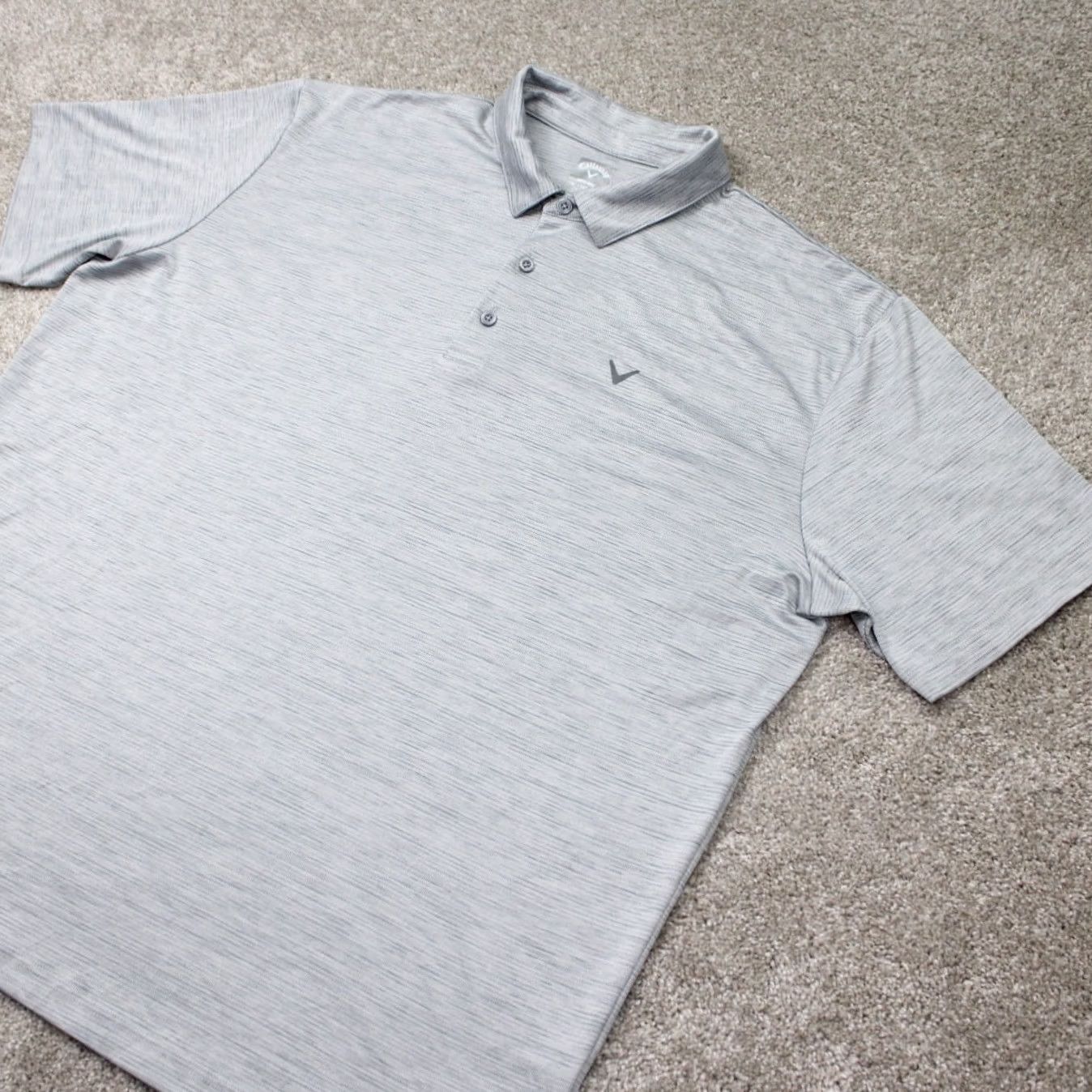 Callaway Callaway Opti-Dri Polo Shirt Mens 2XL Gray 100% Polyester Golf S/S Pullover Polo Shirt Size US XXL / EU 58 / 5 - 3 Thumbnail