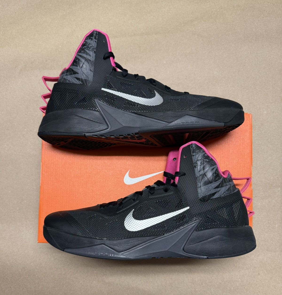 Nike Nike Air Hyperfuse Black Pink Men’s size 14 shoes Rare! Size US 14 / EU 47 - 1 Thumbnail
