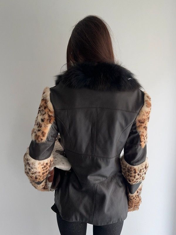 Vintage Real leather and fur jacket Size M / US 6-8 / IT 42-44 - 4 Thumbnail