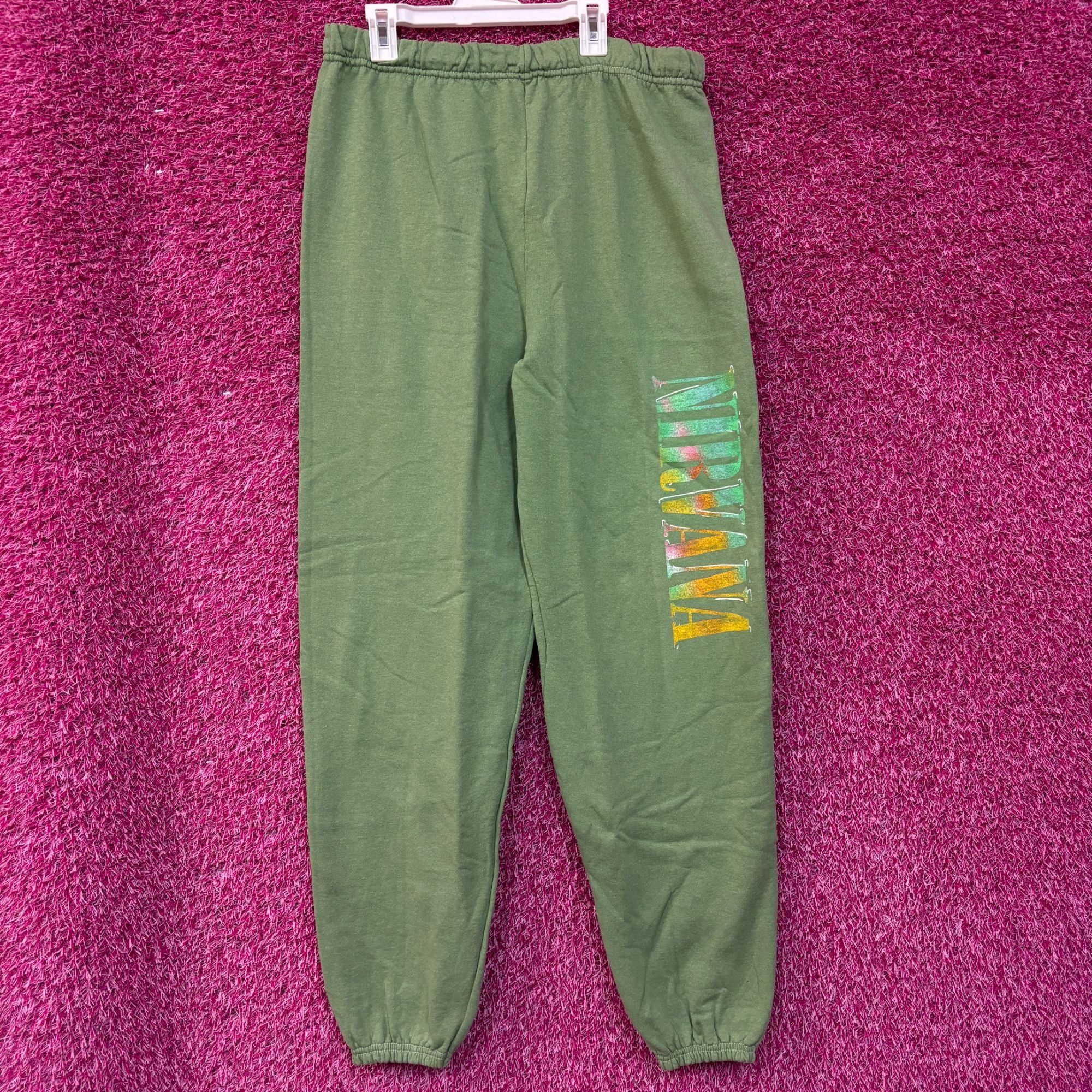 Nirvana Nirvana Grunge green sweatpants Joggers Size Medium Size US 38 / EU 54 - 1 Thumbnail