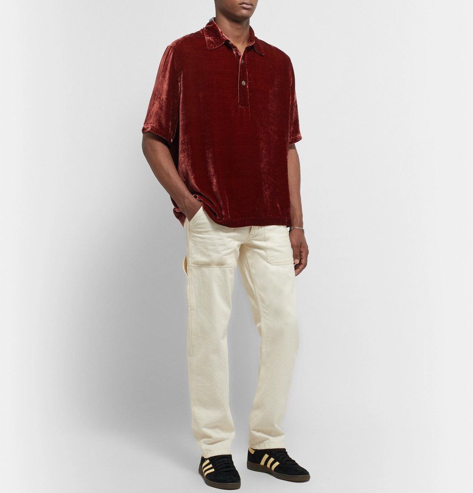 Red Velvet Piquet Polo