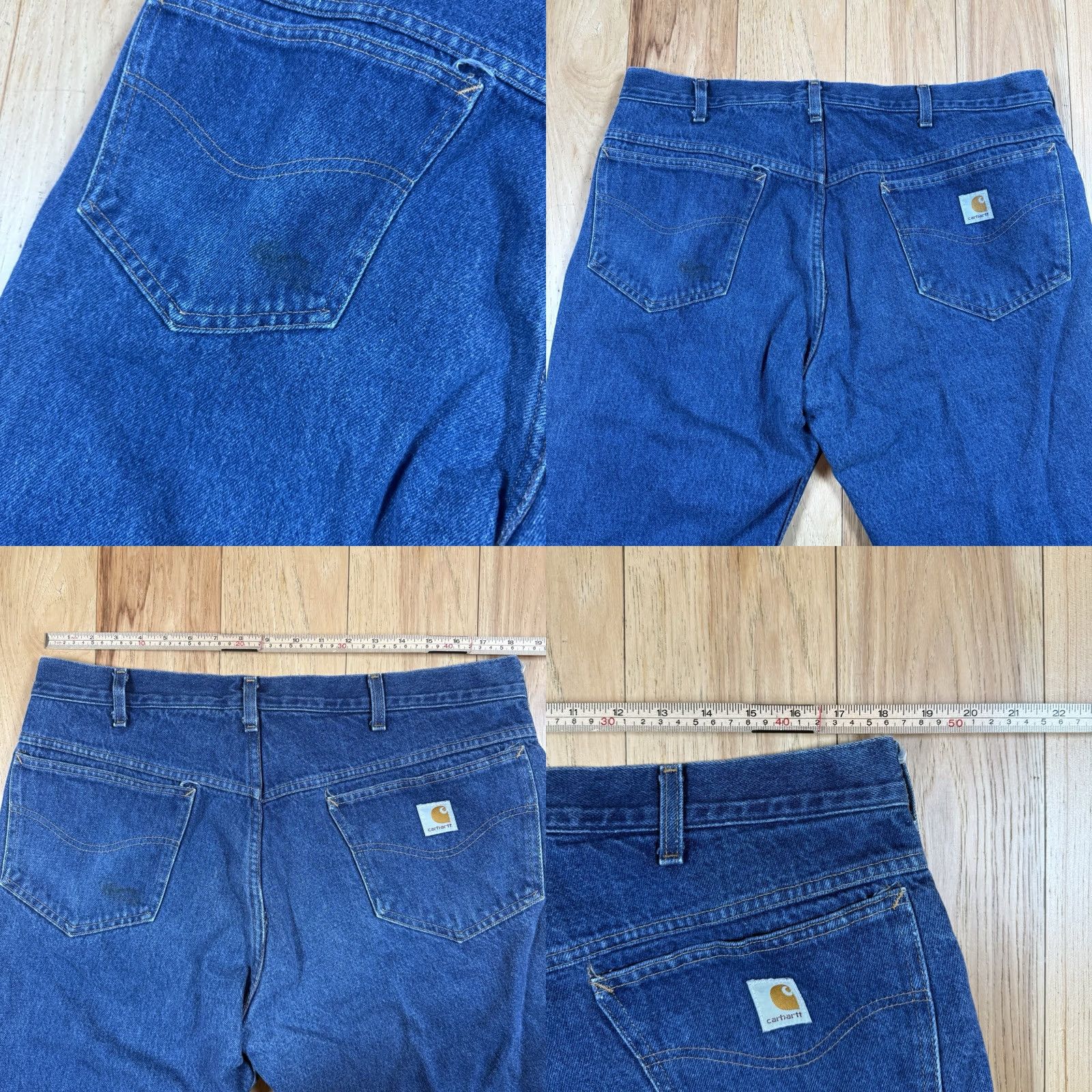 Carhartt VINTAGE Carhartt Flannel Lined Jeans Mens 36x29 Blue Straight Relaxed Workwear Size US 36 / EU 52 - 8 Thumbnail