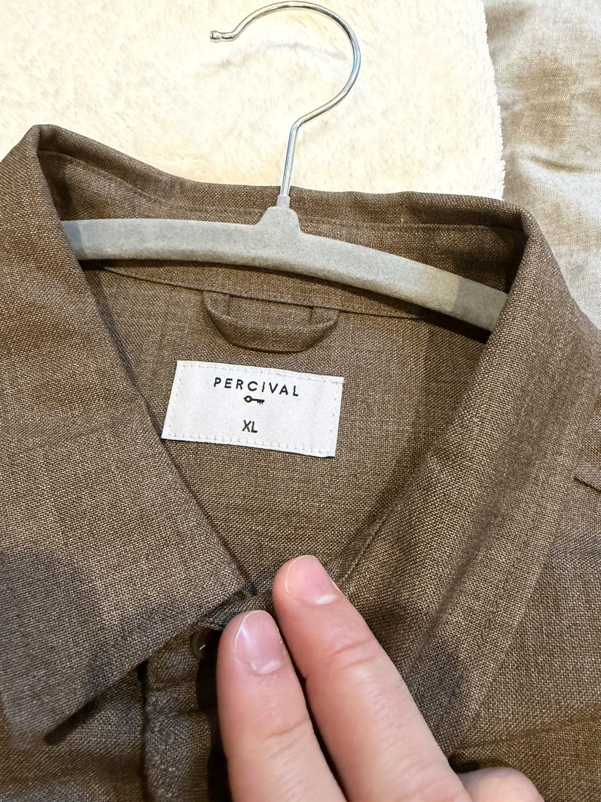Percival Percival Everyday XL Brown Button Down Shirt Size US XL / EU 56 / 4 - 5 Thumbnail