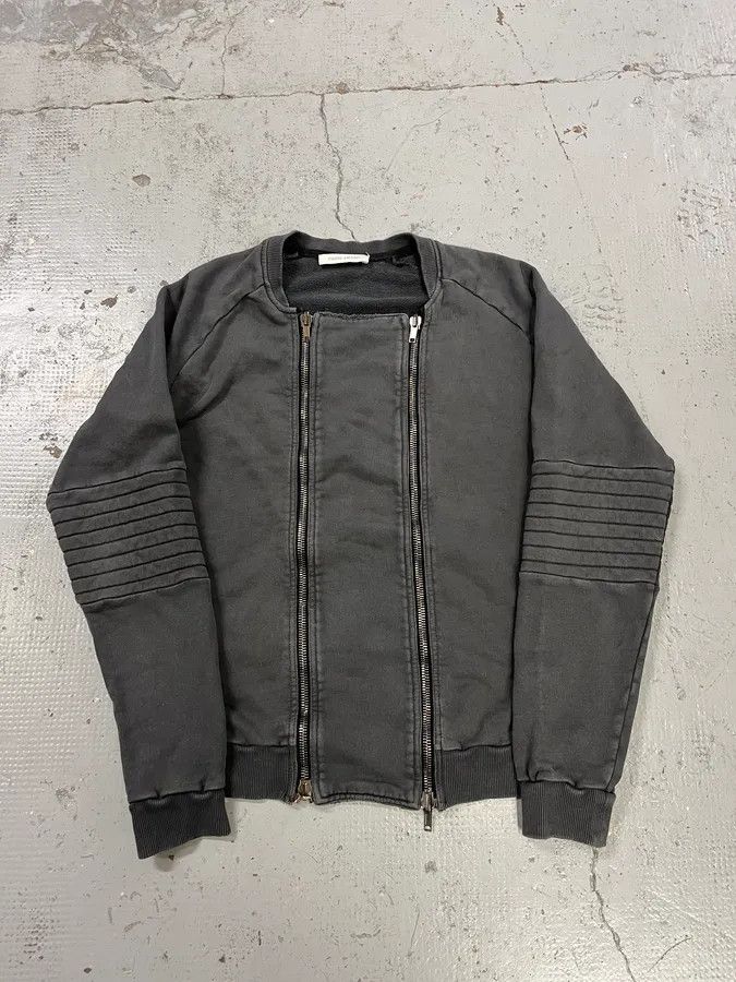 Pierre Balmain 2010s Pierre Balmain Double Zip Horpist Grey Biker Sweater Size US M / EU 48-50 / 2 - 1 Thumbnail
