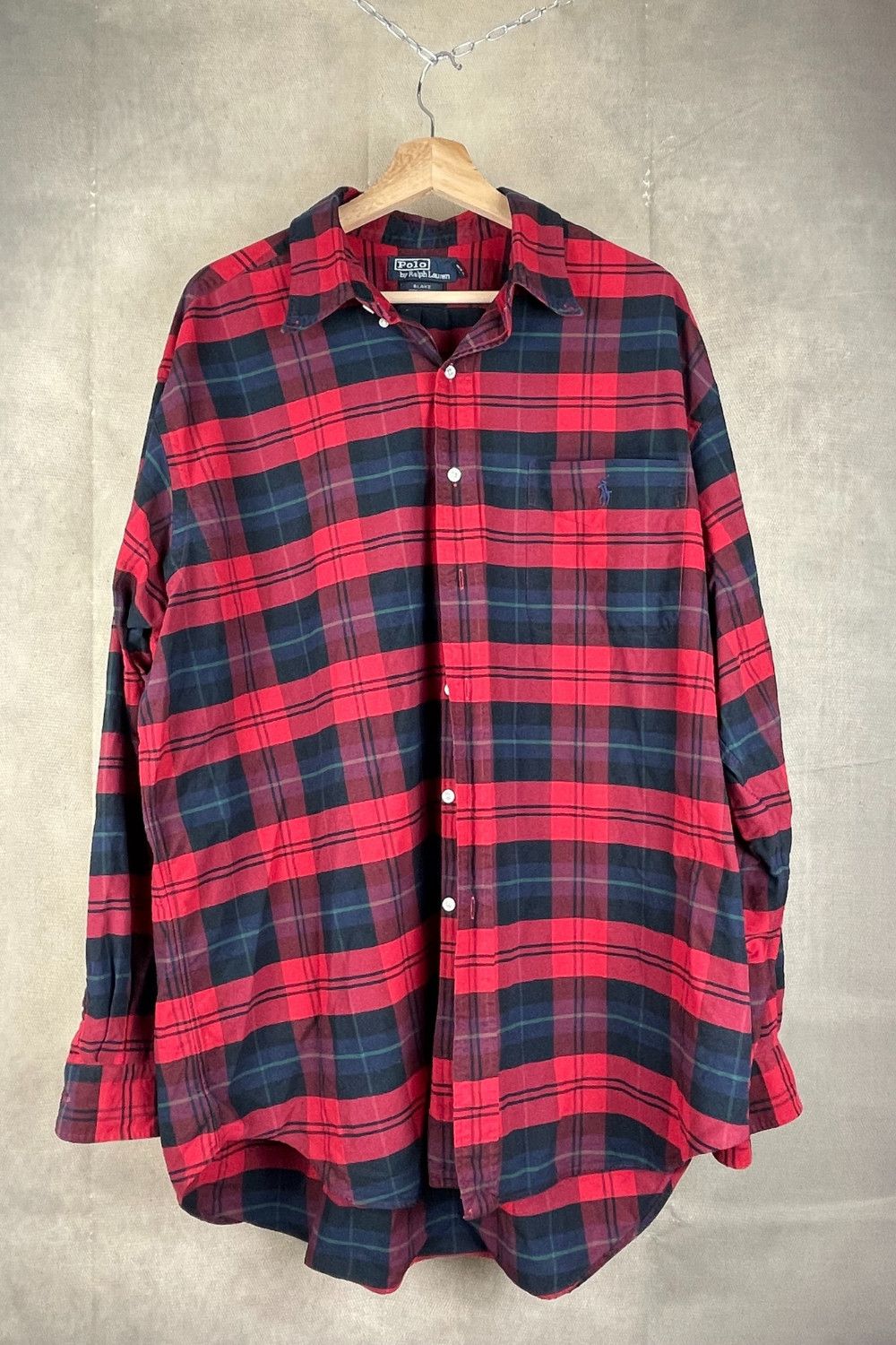 Polo Ralph Lauren × Vintage 1990s Polo Ralph Lauren “Blake” Big Tartan Shirt – XL/Tall Size US XL / EU 56 / 4 - 1 Thumbnail
