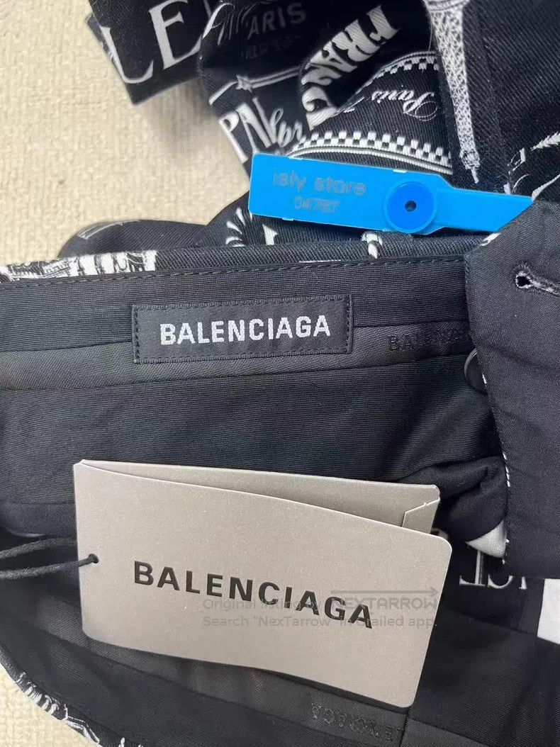 Balenciaga Balenciaga Logo Printed Straight Leg Casual Pants Size US 30 / EU 46 - 5 Thumbnail