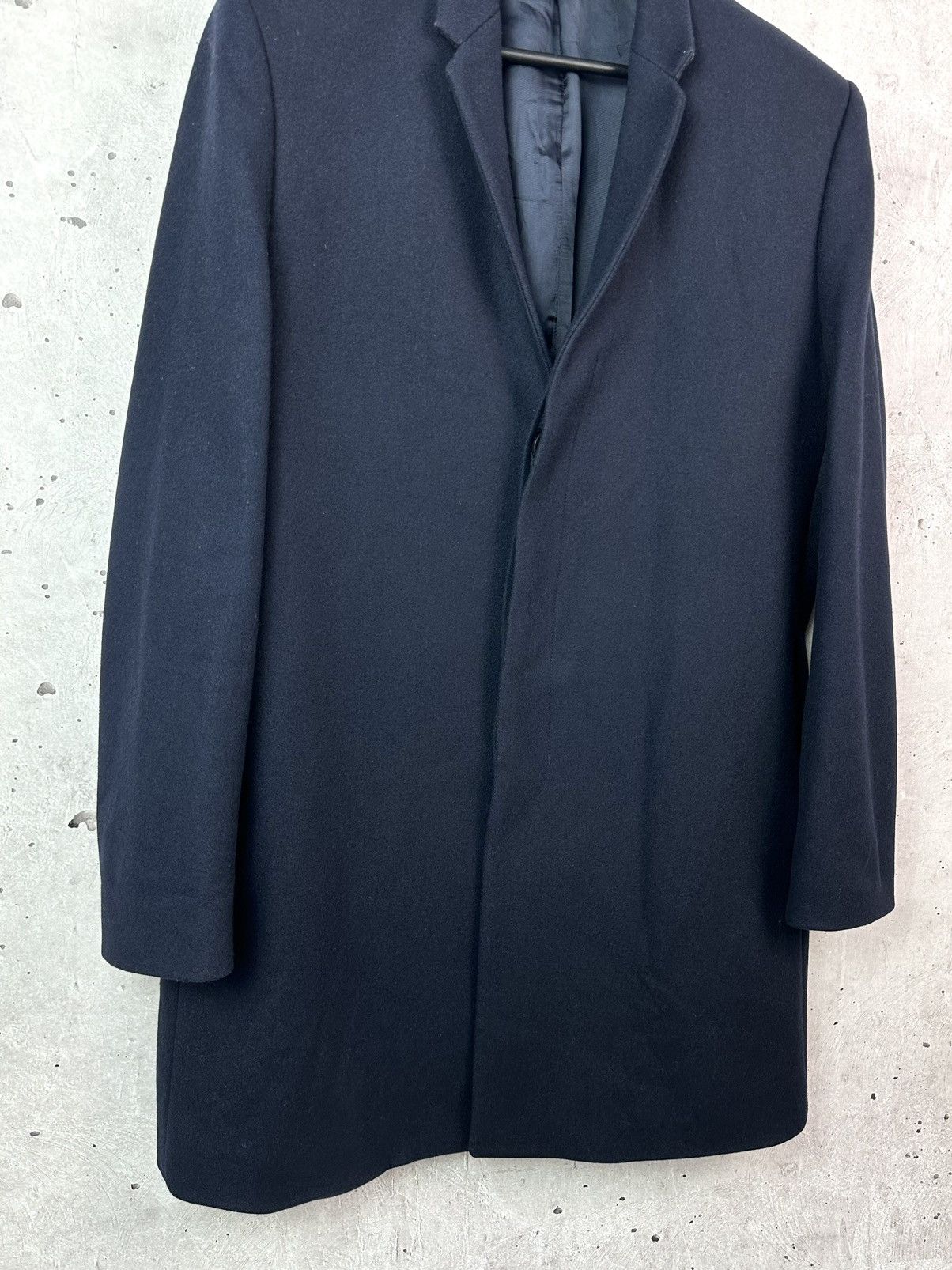 Cos COS Wool Navy Blue Three-Buttons Long Sleeve Men’s Coat Size US L / EU 52-54 / 3 - 3 Thumbnail